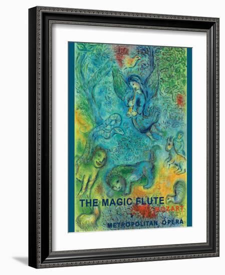 Mozart’s The Magic Flute - Metropolitan Opera - Vintage Opera Poster 1966-Marc Chagall-Framed Art Print