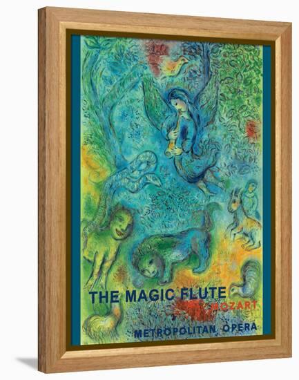 Mozart’s The Magic Flute - Metropolitan Opera - Vintage Opera Poster 1966-Marc Chagall-Framed Stretched Canvas