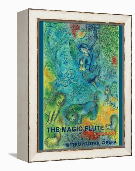 Mozart’s The Magic Flute - Metropolitan Opera - Vintage Opera Poster 1966-Marc Chagall-Framed Stretched Canvas
