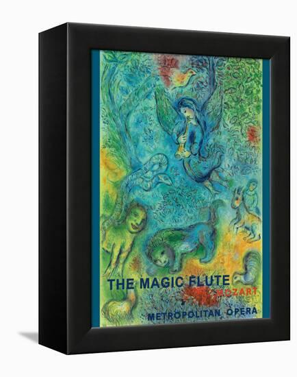 Mozart’s The Magic Flute - Metropolitan Opera - Vintage Opera Poster 1966-Marc Chagall-Framed Stretched Canvas