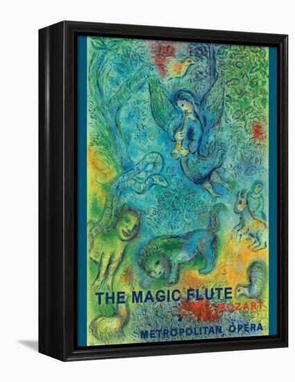 Mozart’s The Magic Flute - Metropolitan Opera - Vintage Opera Poster 1966-Marc Chagall-Framed Stretched Canvas