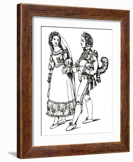 MOZART: THE MARRIAGE OF-Moritz Ludwig von Schwind-Framed Giclee Print