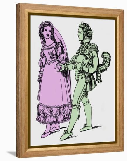 MOZART: THE MARRIAGE OF-Moritz Ludwig von Schwind-Framed Premier Image Canvas