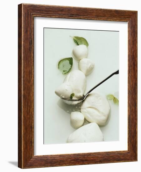 Mozzarella and Fresh Basil-Luzia Ellert-Framed Photographic Print