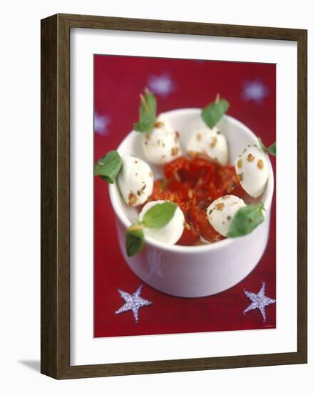 Mozzarella and Tomatoes on Sticks-Jean Cazals-Framed Photographic Print