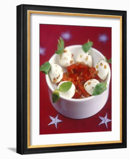 Mozzarella and Tomatoes on Sticks-Jean Cazals-Framed Photographic Print