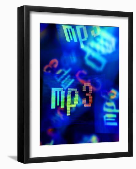 MP3, Abstract Artwork-Christian Darkin-Framed Photographic Print