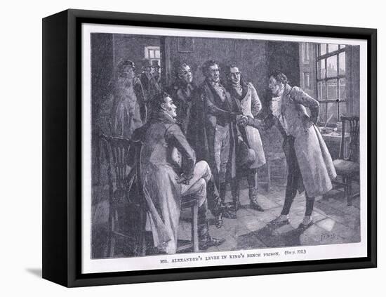 Mr Alexander's Levee in the Kings Bench Prison AD 1830-Henry Gillard Glindoni-Framed Premier Image Canvas