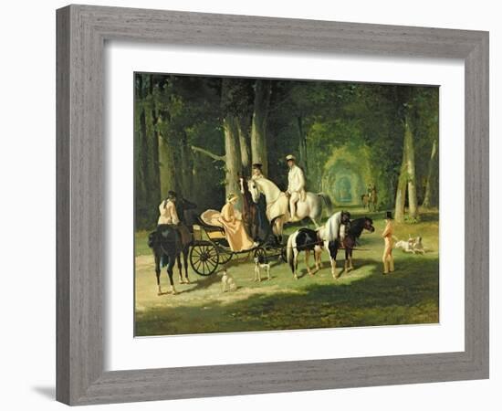 Mr. and Mrs. A Mosselman and their Two Daughters, 1848-Alfred Dedreux-Framed Giclee Print