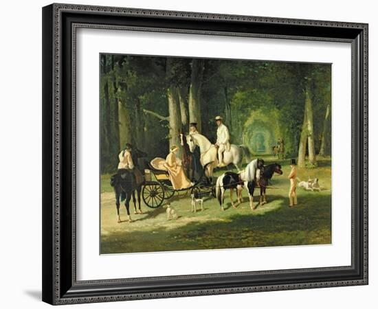 Mr. and Mrs. A Mosselman and their Two Daughters, 1848-Alfred Dedreux-Framed Giclee Print