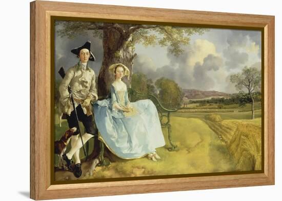 Mr and Mrs Andrews, about 1750-Thomas Gainsborough-Framed Premier Image Canvas