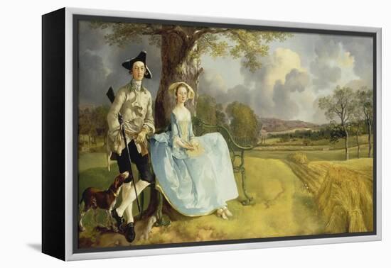 Mr and Mrs Andrews. About 1750-Thomas Gainsborough-Framed Premier Image Canvas