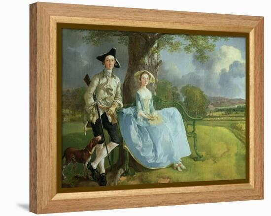 Mr. and Mrs. Andrews, circa 1748-9 (Detail)-Thomas Gainsborough-Framed Premier Image Canvas