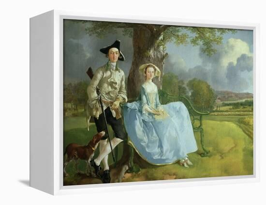 Mr. and Mrs. Andrews, circa 1748-9 (Detail)-Thomas Gainsborough-Framed Premier Image Canvas