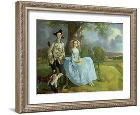 Mr. and Mrs. Andrews, circa 1748-9 (Detail)-Thomas Gainsborough-Framed Giclee Print