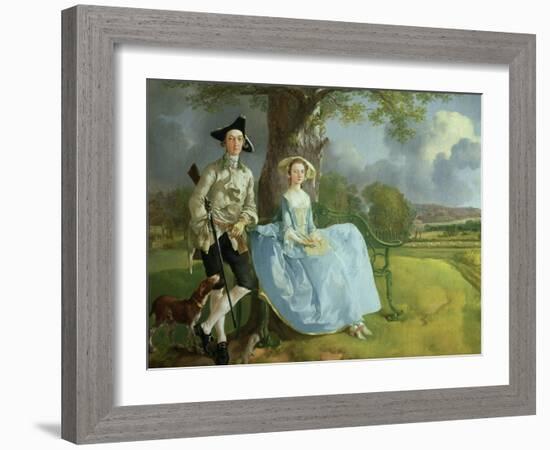 Mr. and Mrs. Andrews, circa 1748-9 (Detail)-Thomas Gainsborough-Framed Giclee Print