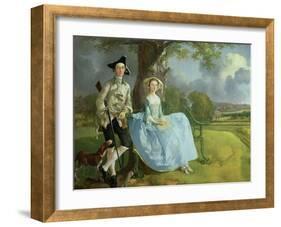 Mr. and Mrs. Andrews, circa 1748-9 (Detail)-Thomas Gainsborough-Framed Giclee Print