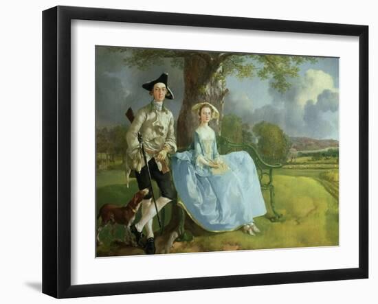 Mr. and Mrs. Andrews, circa 1748-9 (Detail)-Thomas Gainsborough-Framed Giclee Print