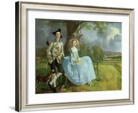Mr. and Mrs. Andrews, circa 1748-9 (Detail)-Thomas Gainsborough-Framed Giclee Print