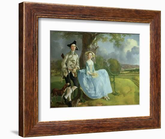 Mr. and Mrs. Andrews, circa 1748-9 (Detail)-Thomas Gainsborough-Framed Giclee Print