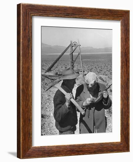 Mr. and Mrs. Conrad Hudgens Who Discovered Gold Mine in Nevada-Peter Stackpole-Framed Photographic Print