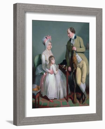 Mr and Mrs Custance of Norwich and their Daughter Frances, C.1786-Sir William Beechey-Framed Giclee Print