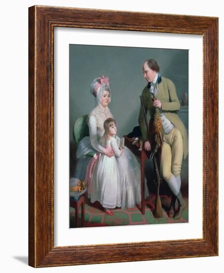 Mr and Mrs Custance of Norwich and their Daughter Frances, C.1786-Sir William Beechey-Framed Giclee Print