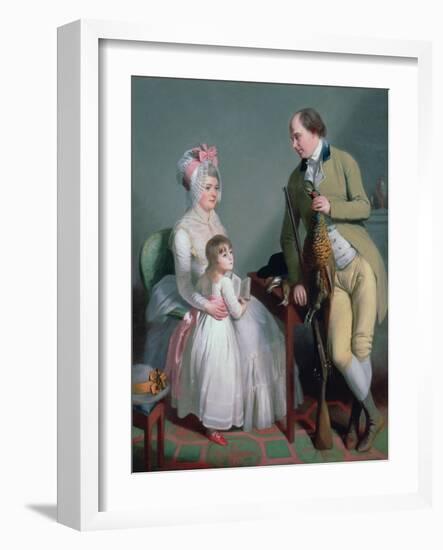 Mr and Mrs Custance of Norwich and their Daughter Frances, C.1786-Sir William Beechey-Framed Giclee Print