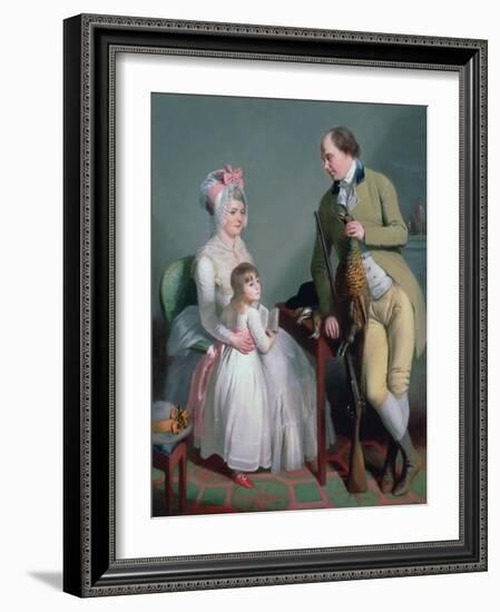 Mr and Mrs Custance of Norwich and their Daughter Frances, C.1786-Sir William Beechey-Framed Giclee Print