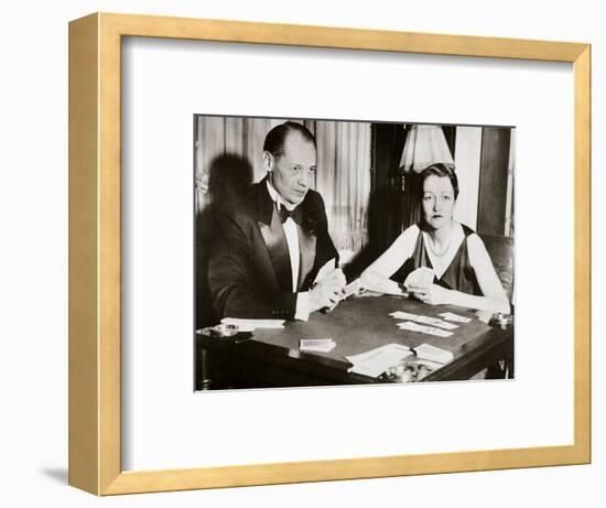 Mr and Mrs Ely Culbertson, American contract bridge players, 1931-Unknown-Framed Photographic Print