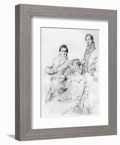 Mr and Mrs Joseph Woodhead, and Mr Henry Comber, Rome, 1816-Jean-Auguste-Dominique Ingres-Framed Giclee Print