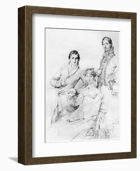 Mr and Mrs Joseph Woodhead, and Mr Henry Comber, Rome, 1816-Jean-Auguste-Dominique Ingres-Framed Giclee Print