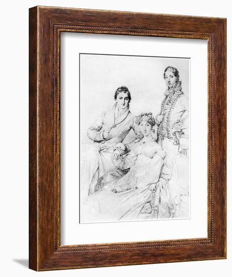 Mr and Mrs Joseph Woodhead, and Mr Henry Comber, Rome, 1816-Jean-Auguste-Dominique Ingres-Framed Giclee Print