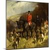 Mr and Mrs Lewis Priestman on Hunters with the Braes of Derwent Hunt in a Landscape-John Charlton-Mounted Giclee Print