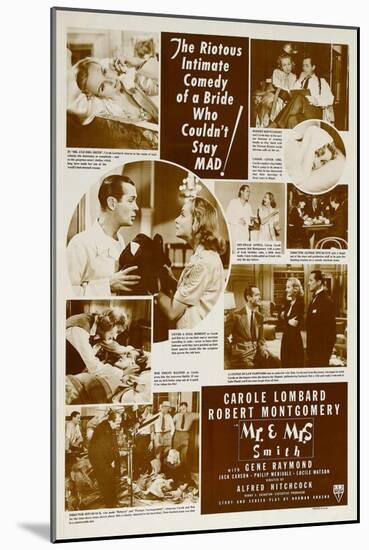 Mr. and Mrs. Smith, Robert Montgomery, Carole Lombard, 1941-null-Mounted Art Print