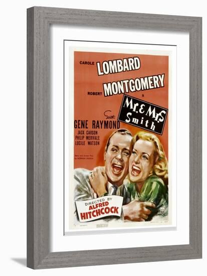 Mr. and Mrs. Smith, Robert Montgomery, Carole Lombard, 1941-null-Framed Art Print