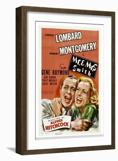 Mr. and Mrs. Smith, Robert Montgomery, Carole Lombard, 1941-null-Framed Art Print