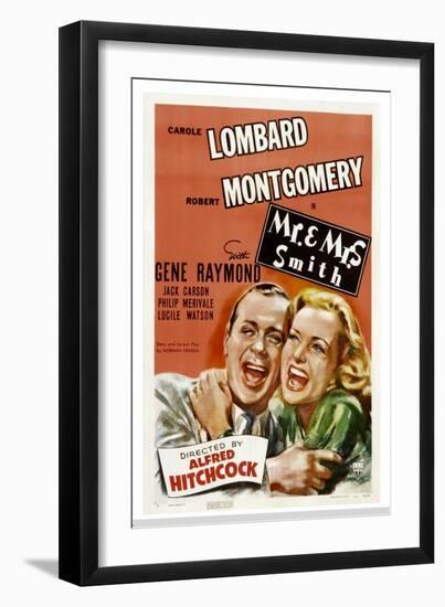 Mr. and Mrs. Smith, Robert Montgomery, Carole Lombard, 1941-null-Framed Art Print