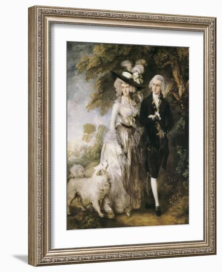 Mr and Mrs William Hallett ('The Morning Walk')-Thomas Gainsborough-Framed Art Print