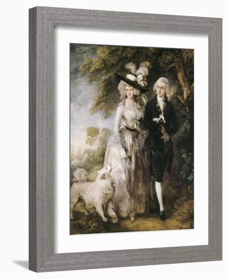 Mr and Mrs William Hallett ('The Morning Walk')-Thomas Gainsborough-Framed Art Print