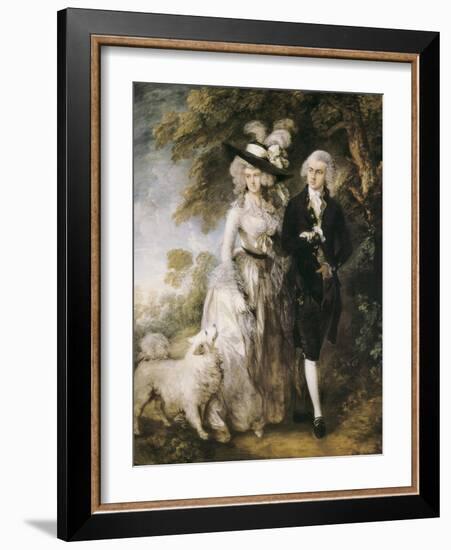 Mr and Mrs William Hallett ('The Morning Walk')-Thomas Gainsborough-Framed Art Print