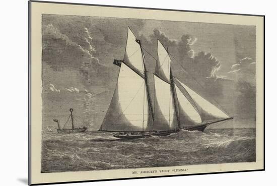 Mr Ashbury's Yacht Livonia-Charles Ricketts-Mounted Giclee Print