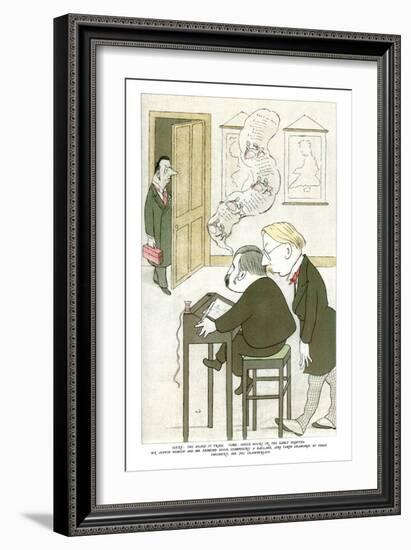 Mr Austin Dobson and Mr Edmund Gosse Composing a Ballade, 1904-Max Beerbohm-Framed Giclee Print