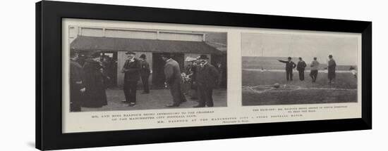 Mr Balfour at the Manchester City V Stoke Football Match-null-Framed Giclee Print