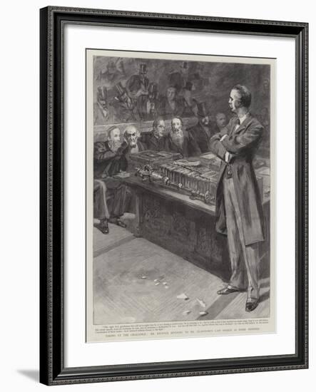 Mr Balfour Replying to Mr Gladstone's Last Speech as Prime Minister-null-Framed Giclee Print