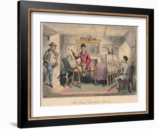 Mr. Braggs Equestrian Portrait, 1865-John Leech-Framed Giclee Print