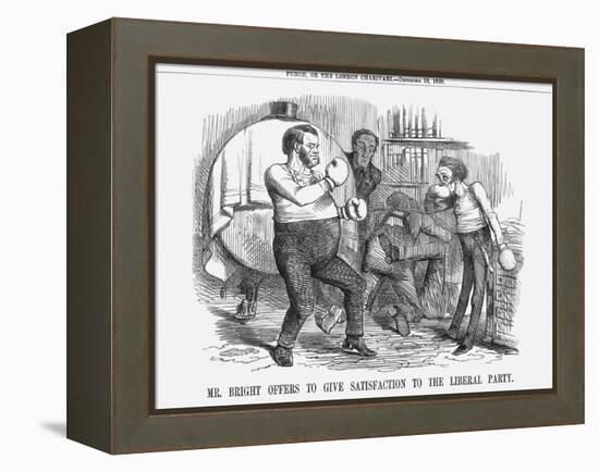 Mr. Bright Offers to Give Satisfaction to the Liberal Party, 1858-null-Framed Premier Image Canvas