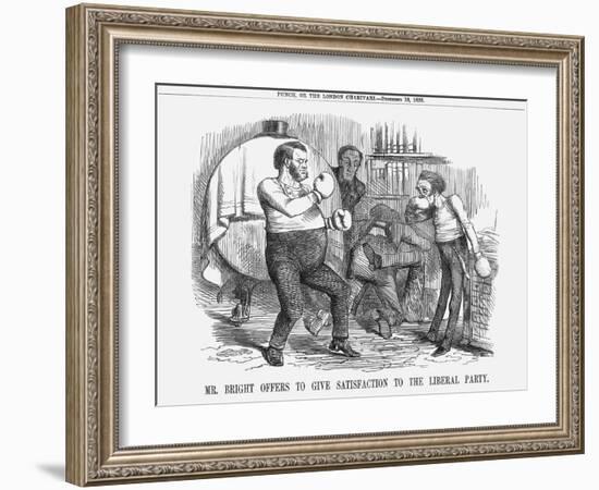 Mr. Bright Offers to Give Satisfaction to the Liberal Party, 1858-null-Framed Giclee Print