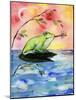 Mr Bullfrog With Firefly-sylvia pimental-Mounted Art Print