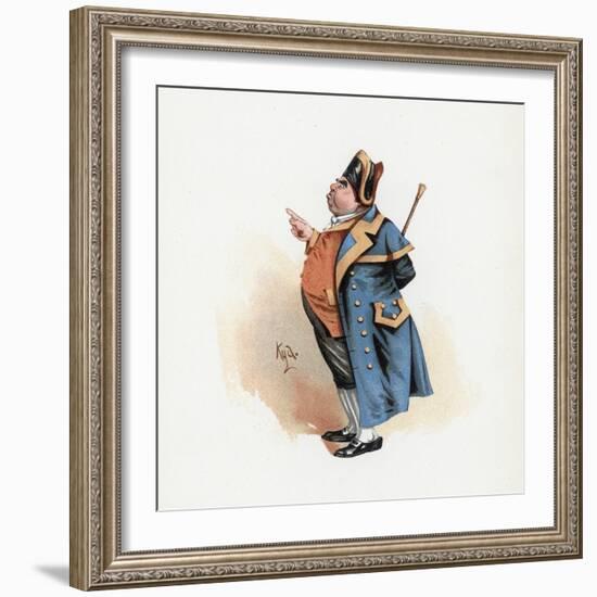 Mr. Bumble, Illustration from 'Character Sketches from Charles Dickens', C.1890 (Colour Litho)-Joseph Clayton Clarke-Framed Giclee Print